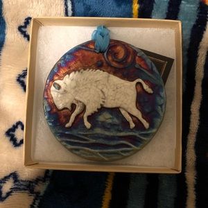 Raku Medallion Ornament